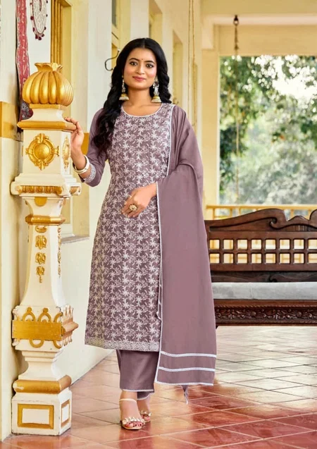 Vinisha By Sbs Chinon Surat Kurti With Bottom Dupatta Wholesale Market
